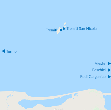 Traghetti per la Isole Tremiti - tutti i porti